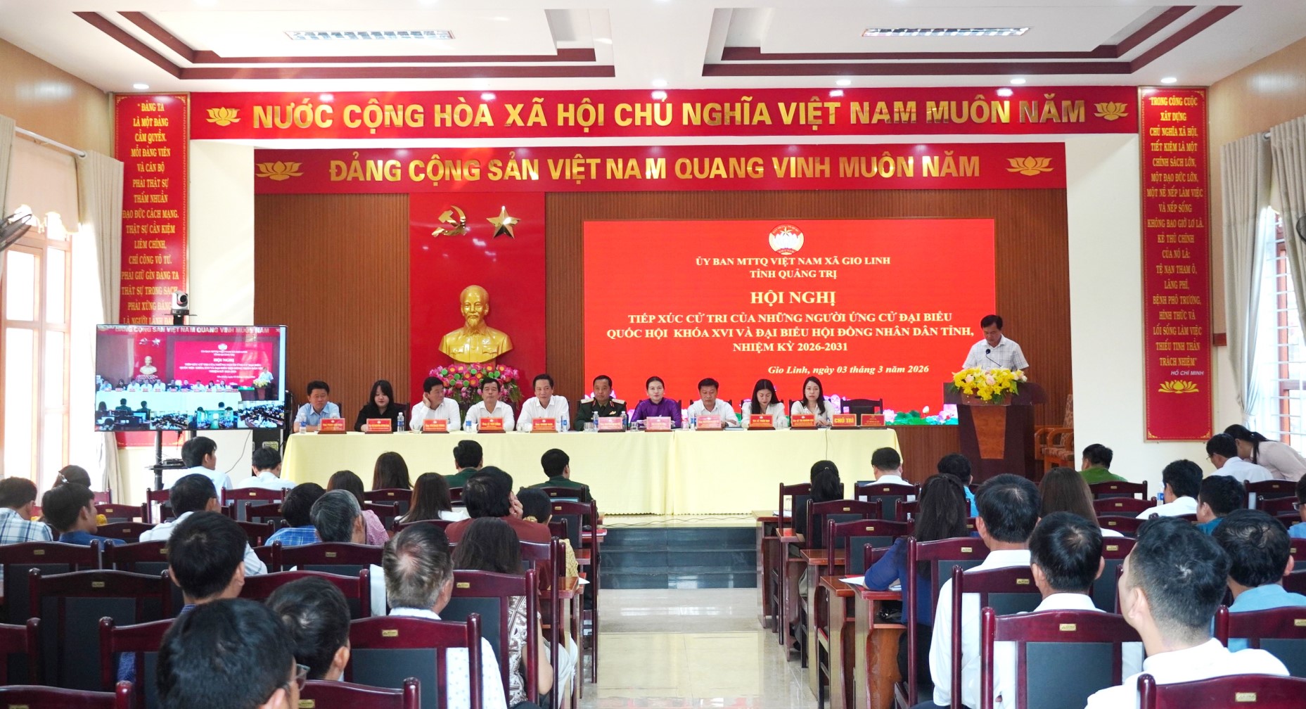 Ứng cử viên đại biểu Quốc hội khóa XVI và đại biểu HĐND tỉnh nhiệm kỳ 2026 - 2031 tiếp xúc cử tri tại xã Gio Linh và xã Cồn Tiên