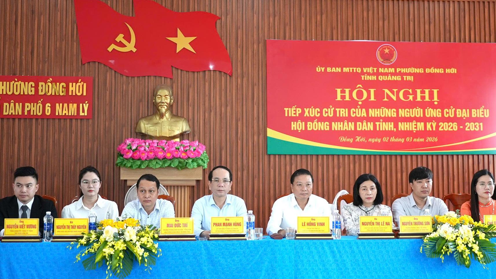 Người ứng cử đại biểu HĐND tỉnh tiếp xúc cử tri phường Đồng Hới